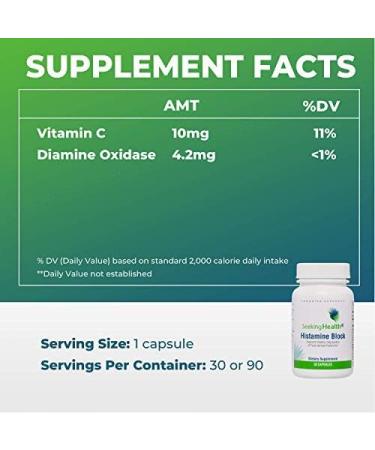Seeking Health Histamine Digest - DAO Enzyme Supplement for Food Intolerance | Supports Digestive Health & Upset Stomach | Vegetarian (90 Capsules) - Buy Online on GoSupps.com