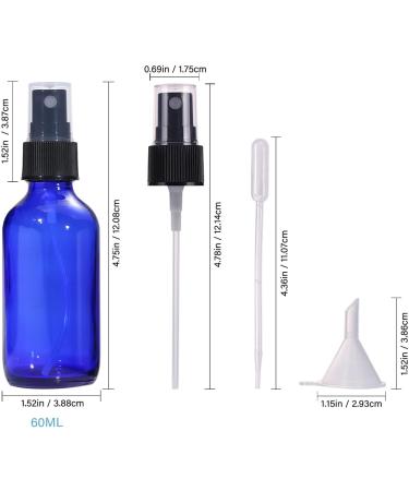 LIYUABU 60ml Empty Blue Glass Spray Bottles Small Fine Mist Atomiser Refillable Reusable Travel Spray Bottles for Essential Oil Hair Aromatherapy Perfumes Cleaning(2 Pack) Blue Paquet de 2 - Buy Online on GoSupps.com