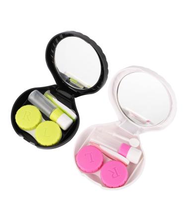 SOLUSTRE 2 Pieces Colorful Travel Soaking Box Made of Plastic in Cartoon Style