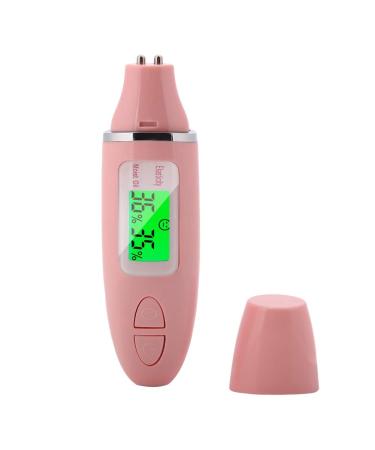 Digital Skin Moisture Detector Portable Facial Oil Content Analyzer LCD Display Smart Skin Care Tester Detector Face Care Monitor(Pink)