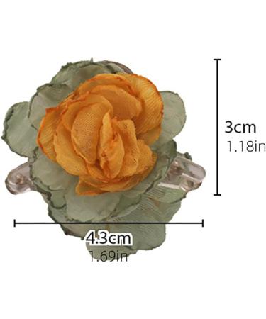 Dried Flower Hair Claw Clip Spring Hair Barrette Anti-slip Chin Clip Camellia Hair Claw Ponytail Holder Women Hat Hair Claw Clip For Girls Blue - Buy Online on GoSupps.com