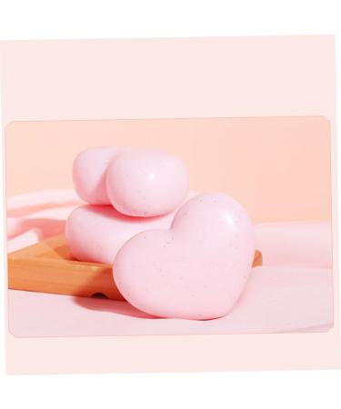 FRCOLOR Heart Shape Handmade Soap - 3pcs Pink Flower Cleansing Soap | International Shipping - Buy Online on GoSupps.com