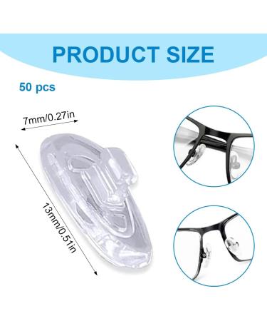 ZamxHug Glasses Nasal Pads - Silicone Non-Slip Transparent Nose Pads for Glasses & Sunglasses 25 Pairs - Click System Slide Stoppers & Protection Accessories - Buy Online on GoSupps.com