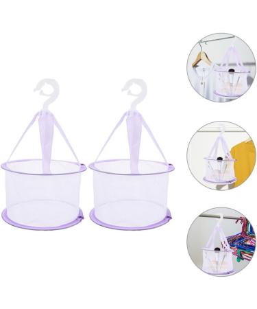 Hanging Mesh Basket Dryer for Makeup Brushes | Foldable Cleaning Rack & Drying Solution for Sponges & Puffs (Purple - Buy Online on GoSupps.com