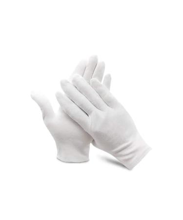 White Cotton Work Gloves for Dry Hands Handling Film SPA Gloves Ceremonial Inspection Gloves Household Cleaning Tools Gloves (M)