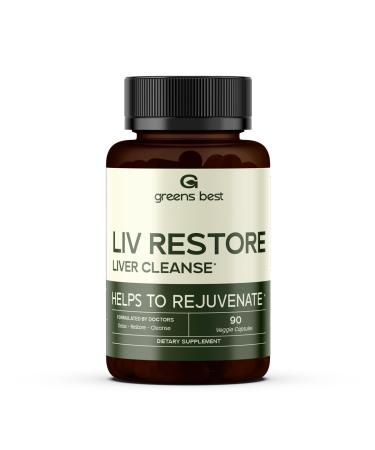 GREEN'S BEST Liver Support Supplement Liver Detox & Repair with Milk Thistle Dandelion & Turmeric Promotes Liver Health & Cleansing Herbal Formula for Fatty Liver & Digestion 90 Capsules