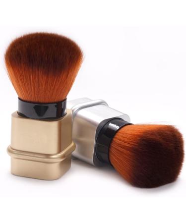 Didiseaon Nail Dust Brush Nail Cleaning Brush Puff Nail Display Stand Makeup Powder Brush Retractable Tube Brush Makeup Blush Highlighter Mineral Nylon Wool Travel Makeup Tools 8.2x3.3cm Silver - Buy Online on GoSupps.com