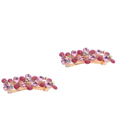 Beaupretty Metal Hair Clip rhinestone clip metal clips for women barrettes for women thin spring clip styling clip Miss fancy rhinestones Spring Hair Clips