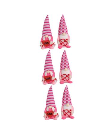 Alipis 6 Pcs Valentine Gnome Bride Cupid Valentines Gnomes Plush Gnome Ornaments Lovers As Shownx3pcs 8x7x26cm x3pcs