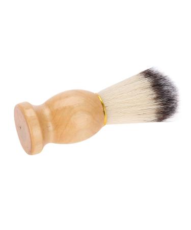 Portable Men's Shaving Brush - Soft Synthetic Hair with Wooden Handle | Ideal for Beard Care & Barber Salon Use - Buy Online on GoSupps.com