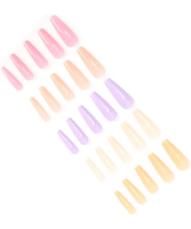 Press On Nails Fake Nails Kids Fake Nails Set Ballerina False Gel Nails Art Tips False Nails Pure Color Full Cover Nail Tip False Nail Tip for Women Girls Kids DIY Nail (06) - Buy Online on GoSupps.com