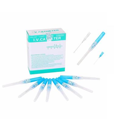 Piercing Needles,50PCS 22G IV Catheter Needles 22 Gauge Disposable Stainless Steel Hollow Body Piercing Needles for Ear Nose Belly Navel Nipple Piercing(22G)
