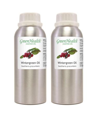 2 Bottles - 8 fl oz Wintergreen Essential Oil - Aluminum Bottle