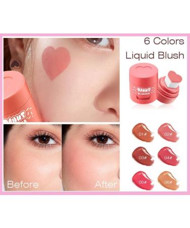 Heart Applicator Blush Stamped Liquid Cushion Blush Natural Long Lasting Light and Breathable Makeup (3) - Buy Online on GoSupps.com