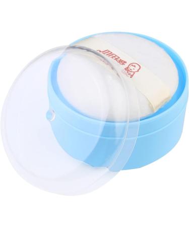 Uonlytech Blue Baby Talcum Powder Puff with Container - Ideal for Home and Travel - Buy Online on GoSupps.com