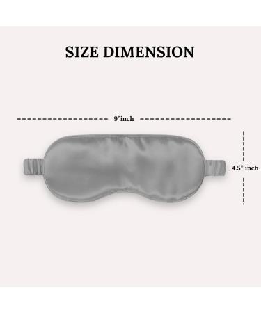 SEEVO Satin Sleep Eye-Mask with Elastic Strap, Eye Cover, Eye Shade, Soft & Comfortable - Grey with 3 Scrunchies - Buy Online on GoSupps.com