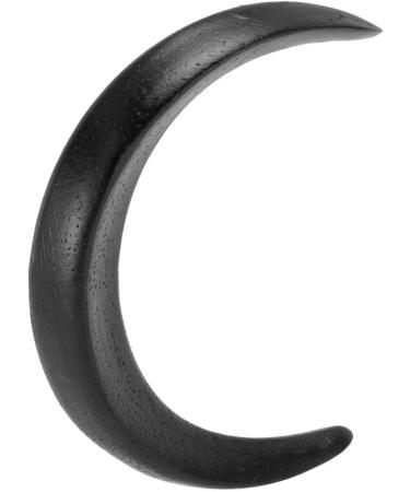 Moon Hairpin Fashion Moon Hair Stick Wooden Lightweight Accessories 2 Sizes Carved for Long Hair (Black) - Buy Online on GoSupps.com