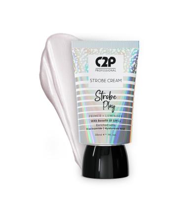 C.2.P P-r.o Strobe Cream SPF++ Rose Gold 30g | Niacinamide & Hyaluronic Acid | Moisturizer + Highlighter + Primer | Flawless Radiant Dewy Skin | Illuminating & Glowing Makeup Base