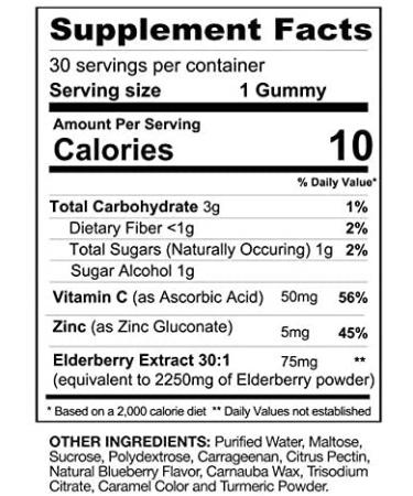 Gaspari Nutrition Elderberry Immunity Gummies - Boost Your Immune System | 30 Gummies - Buy Online on GoSupps.com