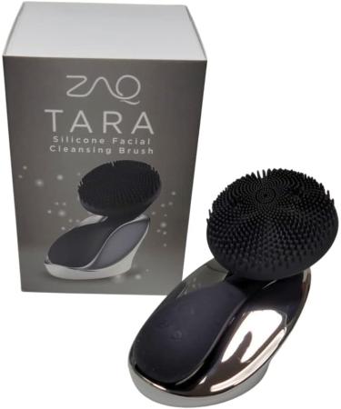 ZAQ Tara Sonic Vibrating Magnetic Beads Rechargeable Facial Cleansing Brush - Waterproof (Black) - Buy Online on GoSupps.com