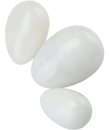 Mookaitedecor White Jade Yoni Egg Balls Set 3 Sizes for Pelvic Floor Strengthening & Relaxation | Postpartum Vagina Care - Buy Online on GoSupps.com