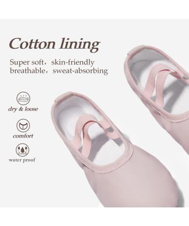 DyingSwan Toddler Ballet Shoes - Soft Leather No-Tie Ballet Slippers in Pink | Girls Dance Shoes (Sizes 7 Toddler to Women) - Buy Online on GoSupps.com