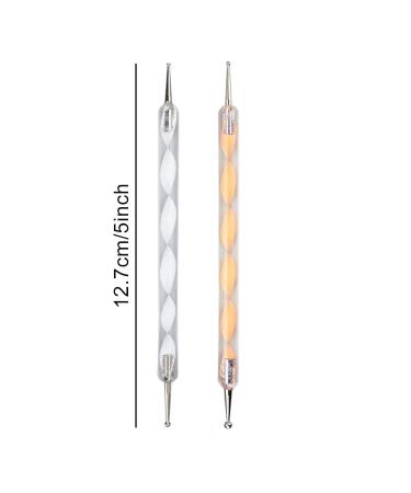 Dotting Pen Set - 5pc Nail Art Tools for Drawing Sculpting & Marble Designs | Dual Tip Nail Design Accessories - Buy Online on GoSupps.com