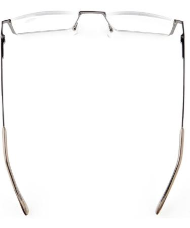 Eyekepper Metal Half Rim Reading Glasses +0.75 | Stylish Gunmetal Frame | Spring Hinge | International Shipping - Buy Online on GoSupps.com
