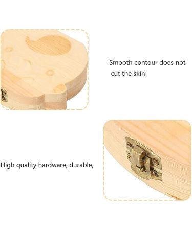 YLdamai Baby Teeth Box - Wooden Milk Tooth Keepsake Organizer for Kids - Buy Online on GoSupps.com