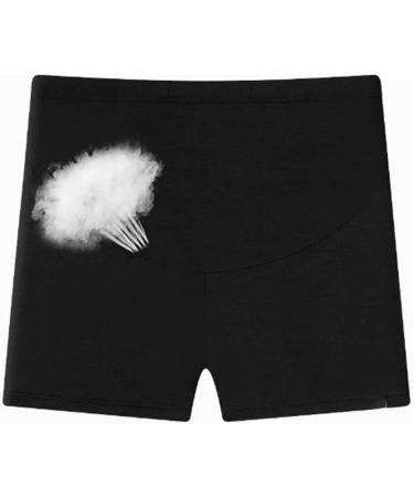 Maternity Modal Leggings Shorts | High Elasticity Adjustable Waist | Pregnancy Lounge & Yoga Shorts (Black) - Size L - Buy Online on GoSupps.com