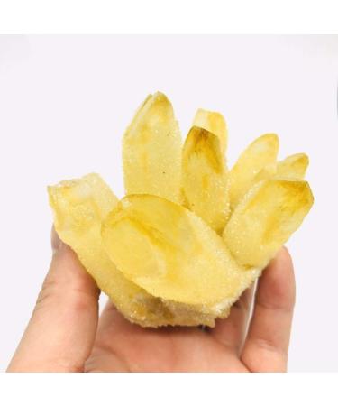 1pc 400g-500g Orange Natural Yellow Phantom Quartz Stone Cluster Crystal Cluster Decor