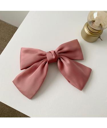 scicent Hair Clips Big Bow Hair Clip Solid Color Large Bowknot Hairpin Hair Clip with Long Silky Satin Tail Hair Barrettes Accessories for Girls Women Pink - 9909 - Buy Online on GoSupps.com