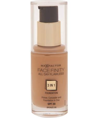 Max Factor All Day Flawless 3 in 1 Foundation 80 Bronze 30 ml - Long Lasting Coverage - Buy Online on GoSupps.com