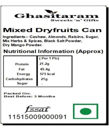 Ghasitaram Gifts Rakhis Online for Brother- R-2033 Rakhi Thread with 100 GMS of Dryfruits Mix Can Rakhi Set with 100 gms of Dryfruits Mix Can - Buy Online on GoSupps.com