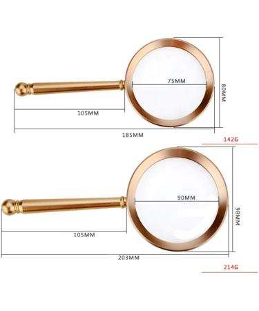 Magnifying Glass High Magnification Handheld Magnifier 20x HD Suitable for Viewing Books Newspapers maps Electronics Miniature Models. (Color : Small) Made in China - Buy Online on GoSupps.com