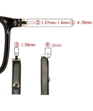 Munani Glasses Replacement Arms - Black Plastic Frame Accessories for Glasses Repair - 1 Pair - Buy Online on GoSupps.com