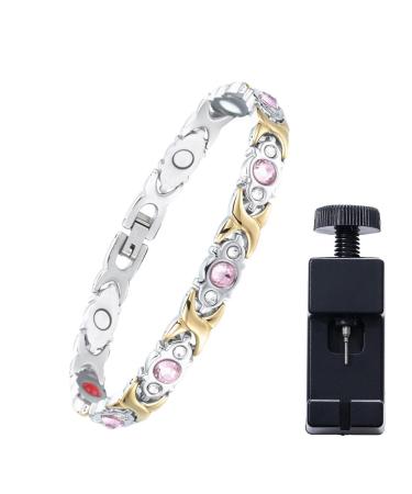 Magnetic bracelet adjustable bracelet magnetic hardship for closure bracelet health energy bracelet health magnet hardship and high -quality watch residue remover multicolored