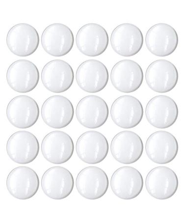 100 Pcs 25mm Clear Round Cabochons Flat Back Glass Dome Cabochons for DIY Crafts Photo Pendant Jewelry Making (25 MM)