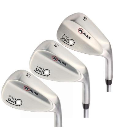 Ram Golf Pro Spin 3 Wedge Set - 52 Gap, 56 Sand, 60 Lob Wedges - Mens Right Hand Alloy Steel Regular