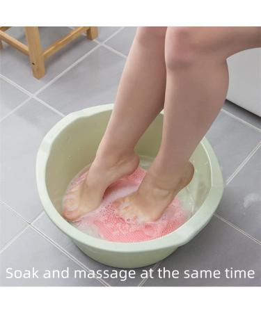 LUTYY Shower Foot Scrubber Massage Pad - Acupress Cleanser & Massage Device for Effortless Foot Care in the Shower - Buy Online on GoSupps.com