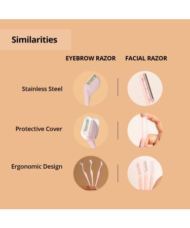 Facial Hair Removal Combo | Painless Face Razor & Eyebrow Razor for Precision Hair Removal | Ideal for Eyebrows Upper Lip & Peach Fuzz - Buy Online on GoSupps.com