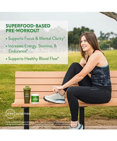 MRM Nutrition Organic Pre-Workout Powder | Black Cherry Flavored | Superfoods + 150mg Natural Caffeine + adaptogens | Clean Energy + Focus| Healthy Blood Flow | Vegan + Non-GMO | 20 Servings - Buy Online on GoSupps.com