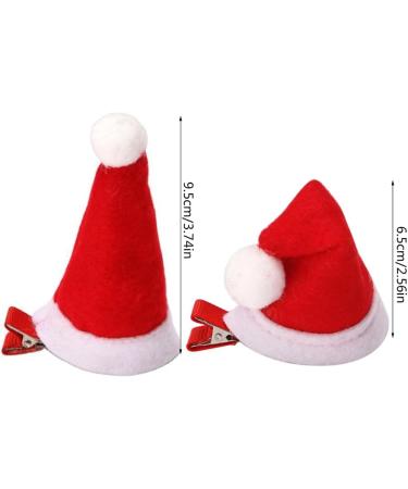 hgnxa Christmas Santa Hat Hair lip Party Props Accessories Hair Pin Festive Glitter Sequins Hat Barrettes Holiday Headwear - Buy Online on GoSupps.com