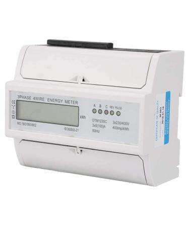 Electric Power Meter 5-100A Energy Consumption Digital Electric Power Meter 3 Phase KWh Meter with LCD Energy Meter Power Digital Watt-Hour Meter