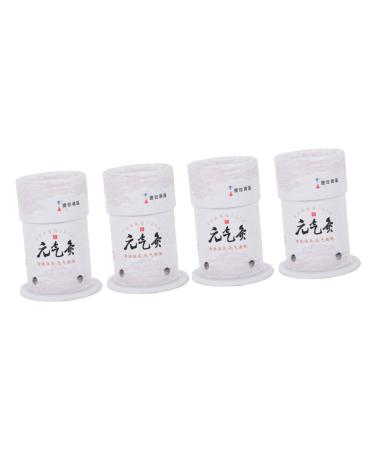 Fomiyes 4 pieces Moxibusion-Box Hand massage devices scrape moxibustion Apparatus body massage device Moxa-Fall Moxa-Fall Moxa holder paper tube white thermostat Moxibusion Device 8.5x5.3cmx2Pcs whitex2stk