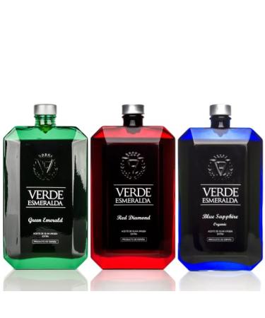 Verde Esmeralda Extra Virgin Olive Oil Gift Box - 3x500ml Organic Picual & Royal - Premium Quality from Ja n - Buy Online on GoSupps.com
