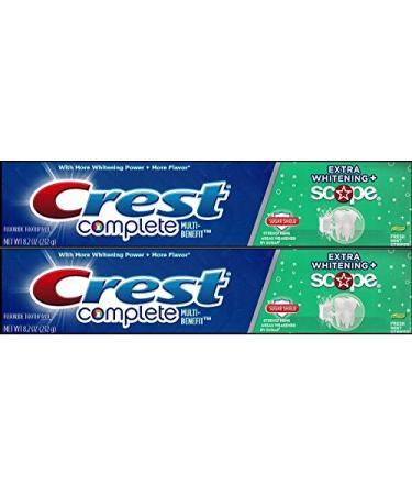 Crest Crest Complete Whitening Plus Scope 2-Pack Multi-Benefit Fluoride Toothpaste Tubes 232g each