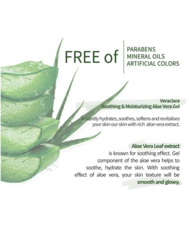 Buy Veraclara New Soothing Moisture Aloe Vera Gel 95% - Korean Cosmetics for Hydrated Skin | International Shipping Available - Buy Online on GoSupps.com