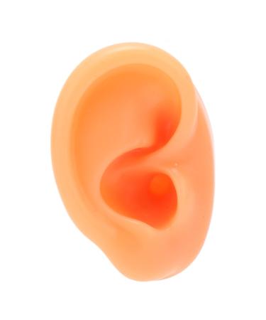 Silicone Ear Model Acupuncture Ear Model Soft Simulated Ear Model for Ear Piercing Training Earrings (Right)
