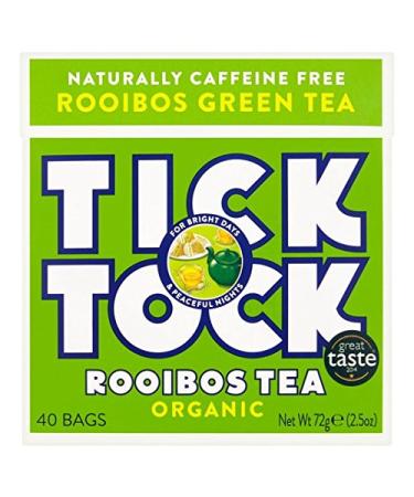 Tick Tock Organic Green Rooibos Teabags 40 per Pack